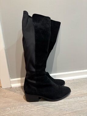 Blondo Black Over-the-Knee Suede & Stretch Boots
